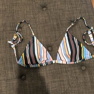 Striped bikini top